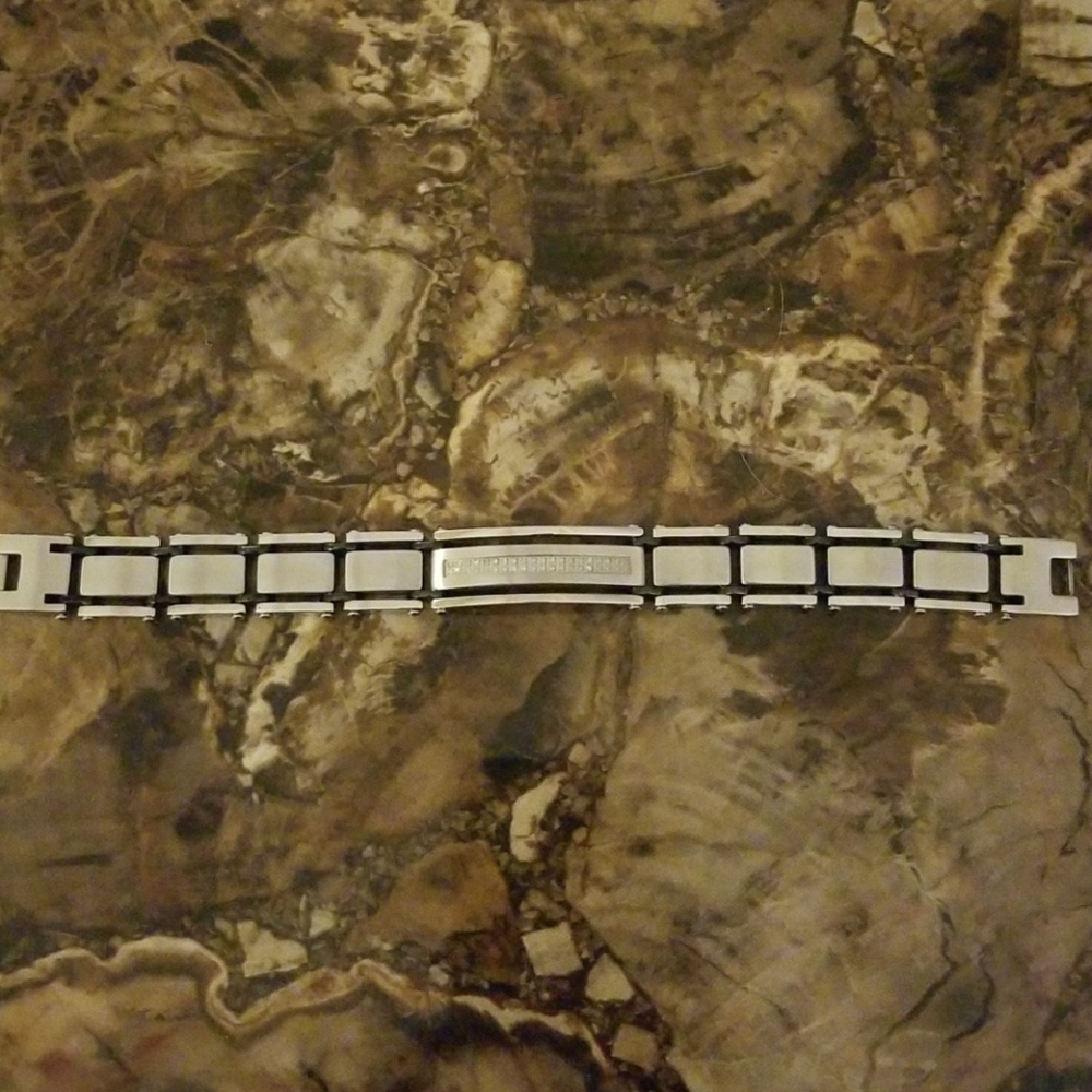 Men's diamond and Stainless Steel bracelet
